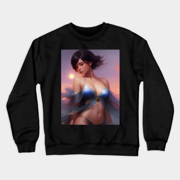 Beautiful painting of sensuous celestial beauty in ethereal shades Crewneck Sweatshirt by UmagineArts